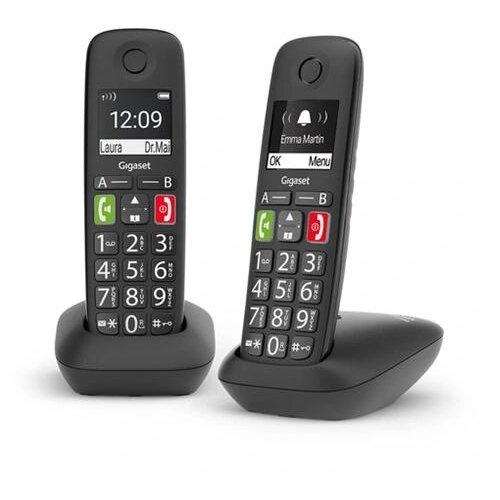 Gigaset Analogni DECT telefon E290 Duo z identifikacijo klicatelja, (5000557874) Slike