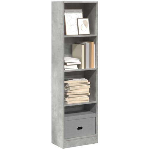 vidaXL Regal za knjige boja betona 40x24x143 cm konstruirano drvo Cene