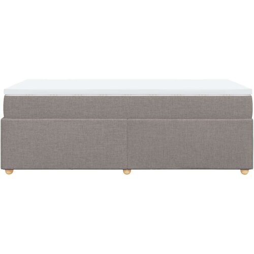 VidaXL krevet s oprugama i madracem smeđesivi 100 x 200 cm od tkanine Slike