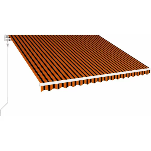 Tenda Avtomatsko zložljiva tenda 450x300 cm oranžna in rjava, (20692823)