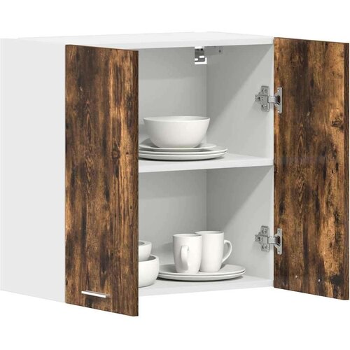 vidaXL viseča omarica dimljeni hrast 60x31x60 cm konstruiran les Cene