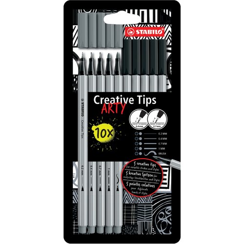 Stabilo Creative Tips ARTY SHADING, kartonska &amp;scaron;katla za 10 kosov, (21655658) Slike