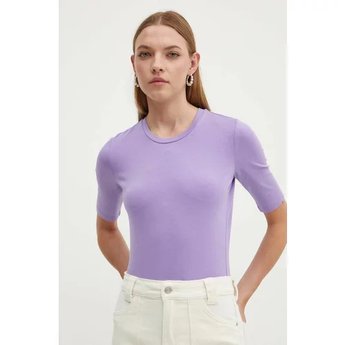 Hugo Kratka majica ženska, vijolična barva, 50515019