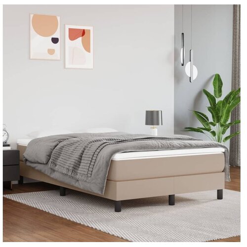  Box spring posteljni okvir kapučino 120x200 cm umetno usnje Cene
