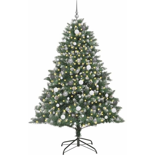  Umjetno božićno drvce Zelena 210 cm PVC, Plastika i Čelik Slike