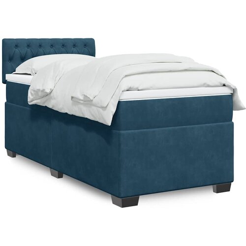 Box spring krevet s madracem tamnoplavi 90x200 cm bar&scaron;unasti Cijene