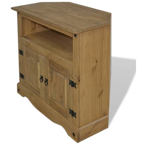 VidaXL Konzolna mizica mehi&amp;scaron;ka borovina Corona Range 80x43x78 cm Slike