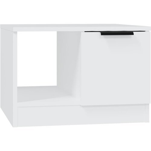 Maison Chic Klubska mizica - kavna mizica - Nizka mizica bela 50x50x36 cm konstruiran les, (21754254) Cene