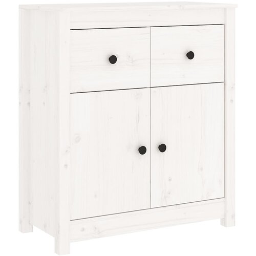  Komoda bijela 70 x 35 x 80 cm od masivne borovine Slike