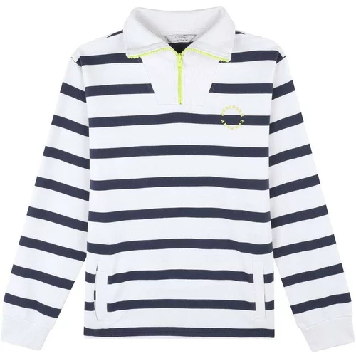 Scalpers Sweater majica mornarsko plava / svijetlozelena / prljavo bijela