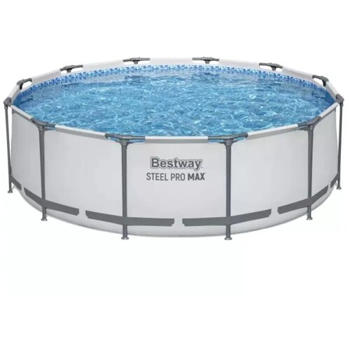 Bestway bazen steel pro max okrogel svetlo siv &amp;oslash; 366 x 100 cm Slike