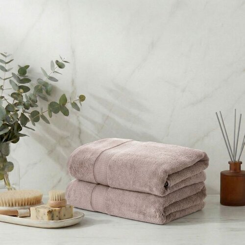  Check - Mink Mink Bath Towel Set (2 Pieces) Slike