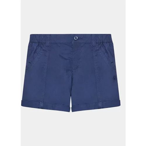 United Colors Of Benetton Kratke hlače iz tkanine 4LN6G900N Mornarsko modra Regular Fit