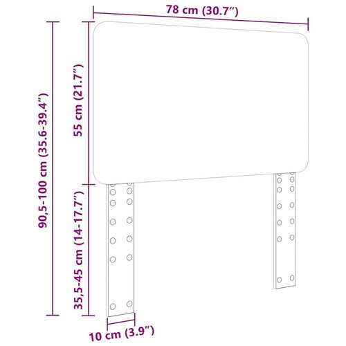  Uzglavlje s uzglavljem Dimljeni hrast 75 cm Konstruirano drvo Slike