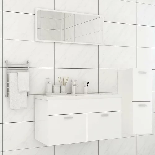  Komplet kopalniškega pohištva bele barve iverna plošča, (20909788)