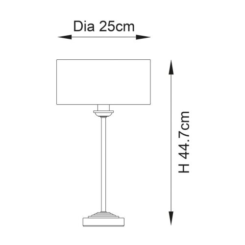  Endon 104054 - Stona lampa HIGHCLERE 1xE14/7W/230V bela/mesing prečnik 25 cm Slike