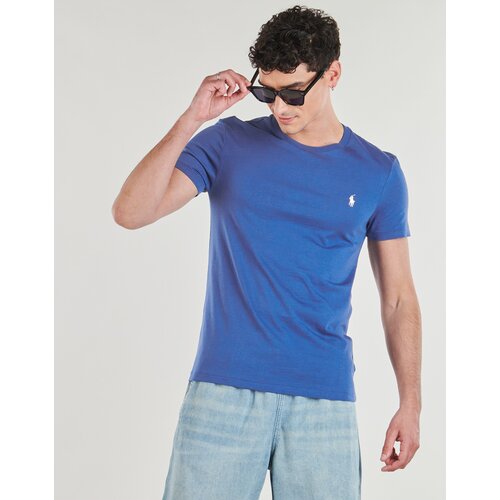 Polo Ralph Lauren Majice s kratkimi rokavi T-SHIRT AJUSTE EN COTON Modra Slike