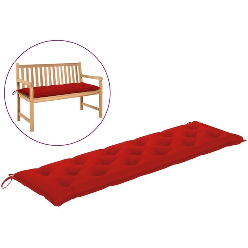 VidaXL Blazina za vrtno klop rdeča 180x50x7 cm blago Slike