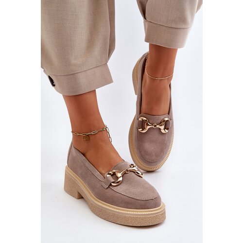 Zazoo 3429 Suede Women&amp;#039;s Moccasins With Decoration Brown Slike