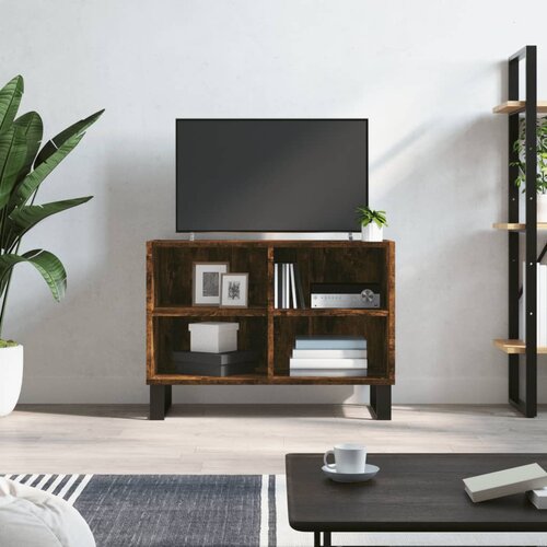 The Living Store TV omarica dimljen hrast 69,5x30x50 cm inženirski les - TV Omarica, (21624861) Cene