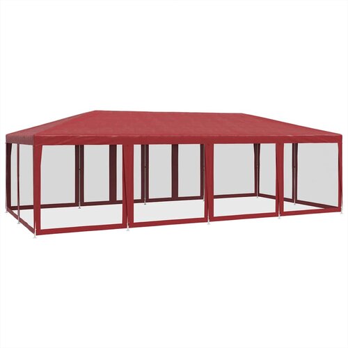  za zabave s 12 mrežastih bočnih zidova crveni 8x4 m HDPE Slike