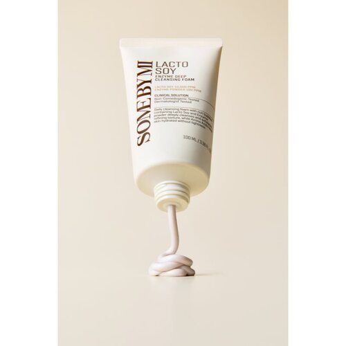 SOMEBYMI Lacto Soy Enzyme Deep Cleansing Foam globinsko čistilna pena s pomirjajočim učinkom 100 ml Slike