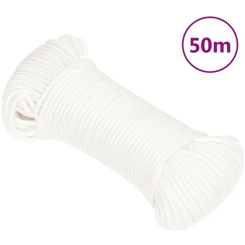 vidaXL Vrv za čoln popolnoma bela 5 mm 50 m polipropilen Cene