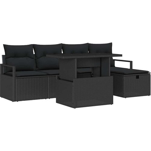  Sjedeća garnitura za vrt 6 kom. poliratan 230 x 117 x 85 cm Slike