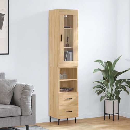 vidaXL Visoka komoda hrasta sonome 34 5x34x180cm od konstruiranog drva Cene