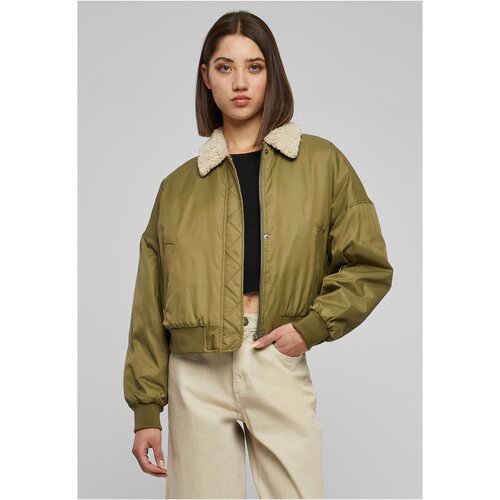 UC Curvy Ladies Pilot Bomber Jacket tiniolive/sand Slike