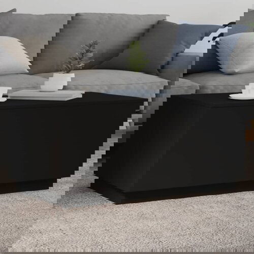 Furnova Klubska mizica z LED lučkami črna 90x50x40 cm, (21914370) Slike