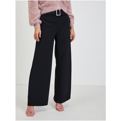 Orsay Black Women's Wide Trousers with Belt - Women Slike