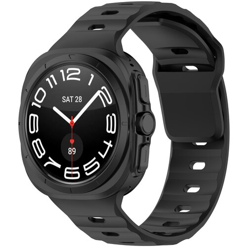 INF Silikonski pašček za uro Samsung Watch Ultra 47 mm s kvadratno zaponko Black, (21401593) Cene