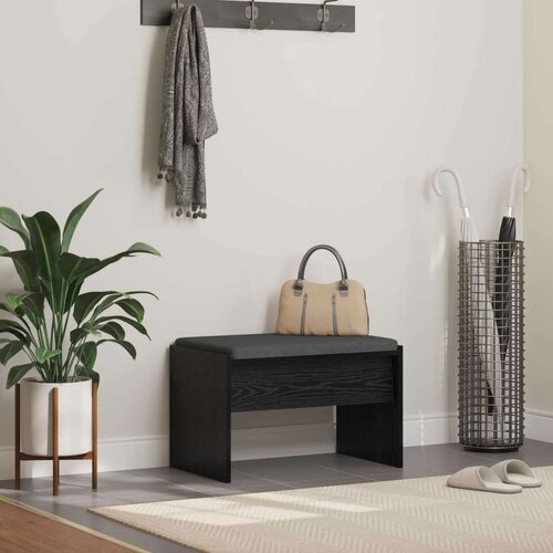  Haldna klop z blazino Črna Orehovina 63 x 38 x 40 cm, (5000155630) Slike