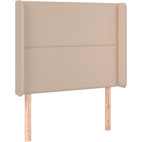 Maison Chic Vzglavna omarica - Nočna omarica - Posteljna omarica z ušesi kapučino 93x16x118/128 cm umetno usnje, (21709988) Cene