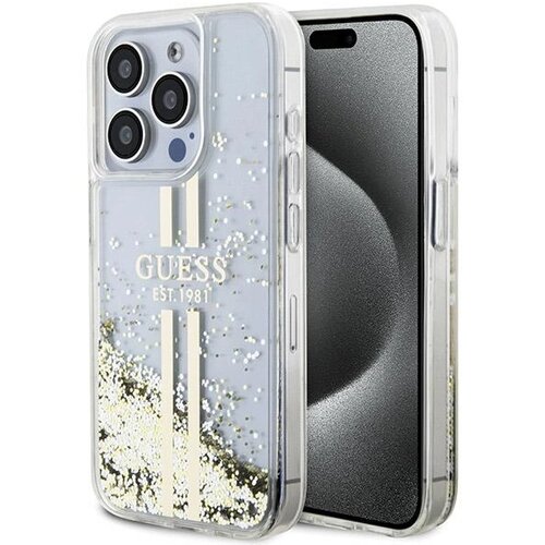 Guess OVITEK LIQUID GLITTER GOLD STRIPES ZA IPHONE 15 PRO OVITEK, (21833457) Cene