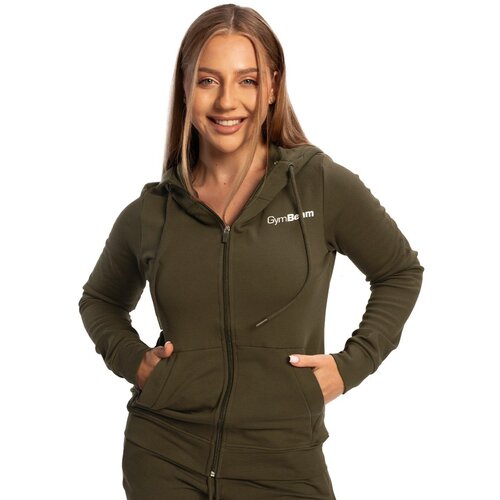 GymBeam Women&amp;lsquo;s limitless zip up hoodie espresso Slike
