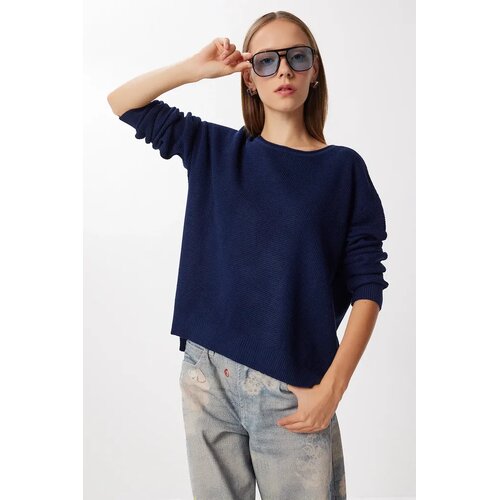  ženski džemper Mx00270, tamnoplavi Slike