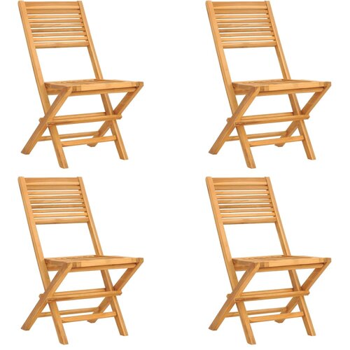Maison Chic Zložljivi Vrtni Stoli - Stol za vrti 4 kosi 47x62x90 cm trdna tikovina JS2832, (21876633) Cene