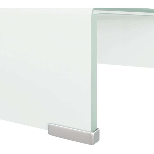 VidaXL Stalak za TV/Monitor Stakleni Bijeli 40x25x11 cm Slike