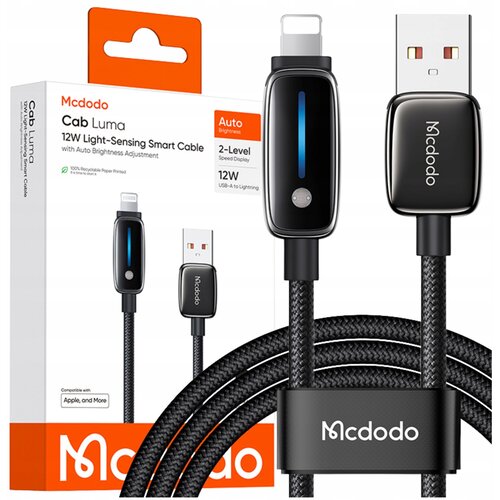 McDodo POLNILEC USB-A KABEL ZA HITRO POLNJENJE ZA IPHONE LIGHTNING 1M 12W, (5000259901) Cene