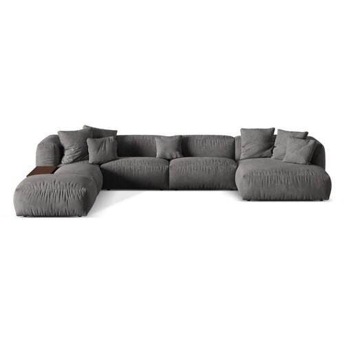 Micadoni Siva kutna garnitura od boucl&amp;eacute; tkanine (s lijevim kutom/u obliku slova &amp;quot;U&amp;quot;) Martina &amp;ndash; Home Slike