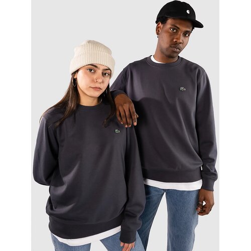 Lacoste Classic Fit Double Face Jersey Pulover graphite Cene