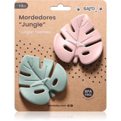 Saro Baby Jungle grizalo Mint/Blossom 2 kos Slike