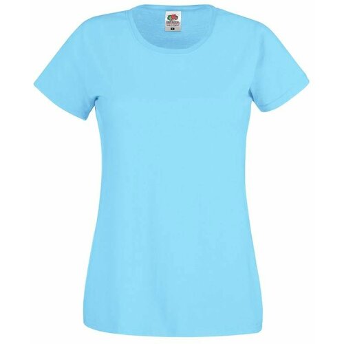 Fruit Of The Loom Blue Women's T-shirt Lady fit Original Cene