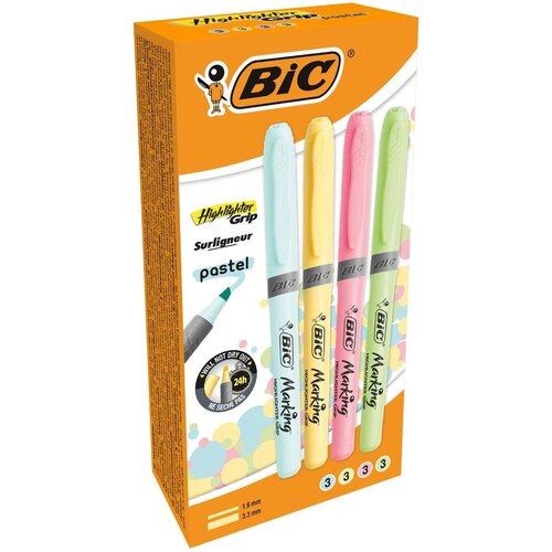 Bic Signir Highlighter Grip pastel BCL 12/1 Cene
