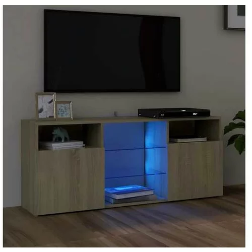  TV omarica z LED lučkami sonoma hrast 120x30x50 cm