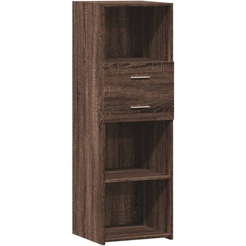 Maison Chic Visoka omara - Komoda - Predalnik rjav hrast 40x42,5x124 cm inženirski les, (21720130) Slike