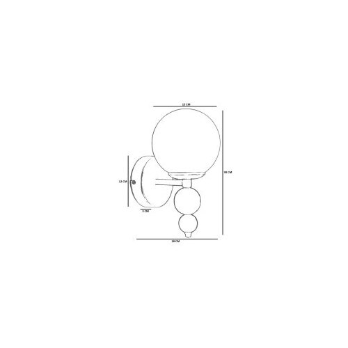 Opviq zidna lampa 9051-1A, zlatne boje Slike
