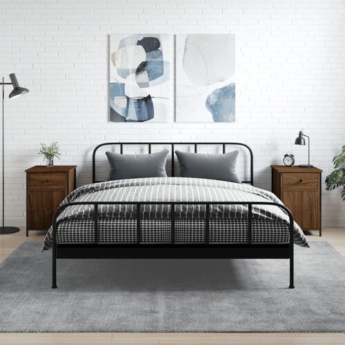 VidaXL Nočna omarica 2 kosa rjavi hrast 40x42x60 cm inženirski les Slike